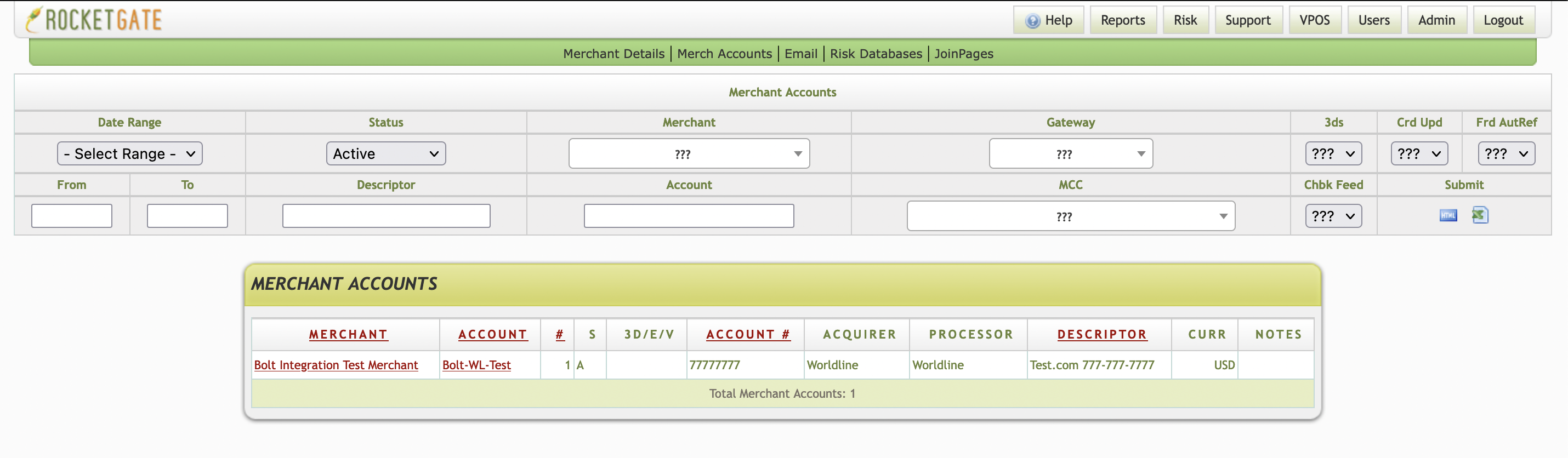 Merchant Account