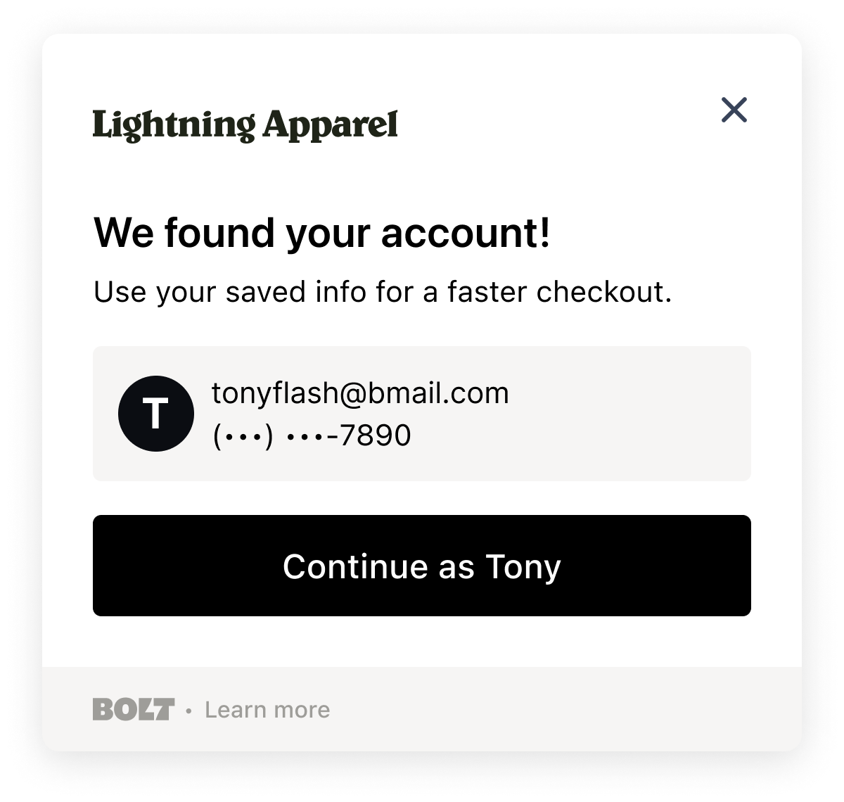 Authorization Modal.