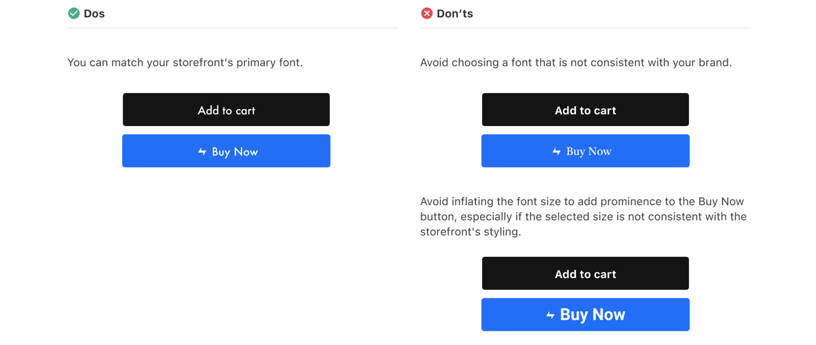 font dos and donts