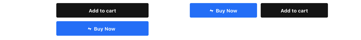 vertical and horizontal buy now button layout