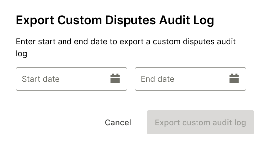 Select custom dates.