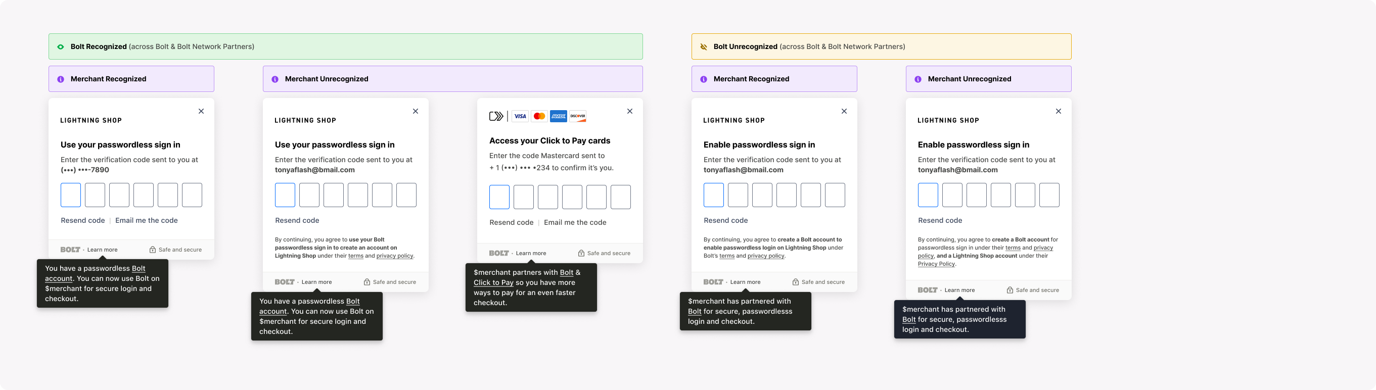 Login Modal Variations